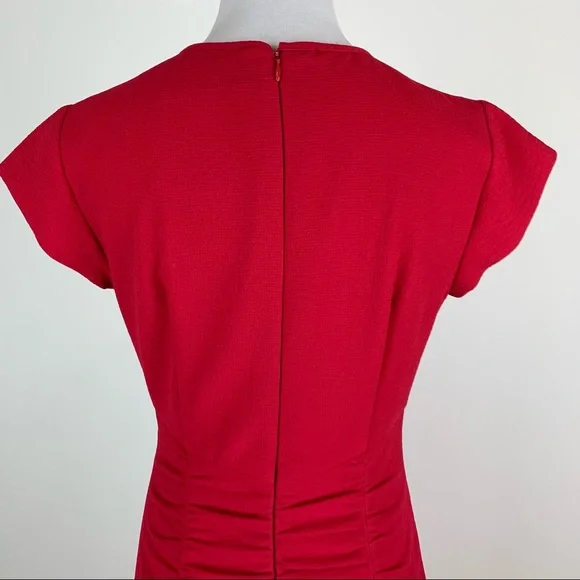 Nanette Lepore Pink Ruched Dress Sz 8 - Picture 9 of 13